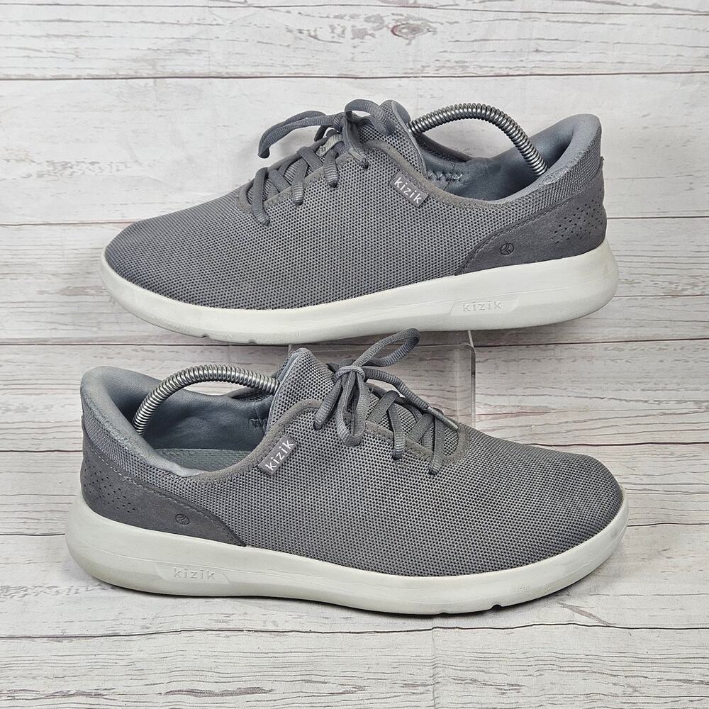 Kizik Madrid Eco Knit Fast Men's 11 Grey Hands-Free Slip-On Athletic Sneakers